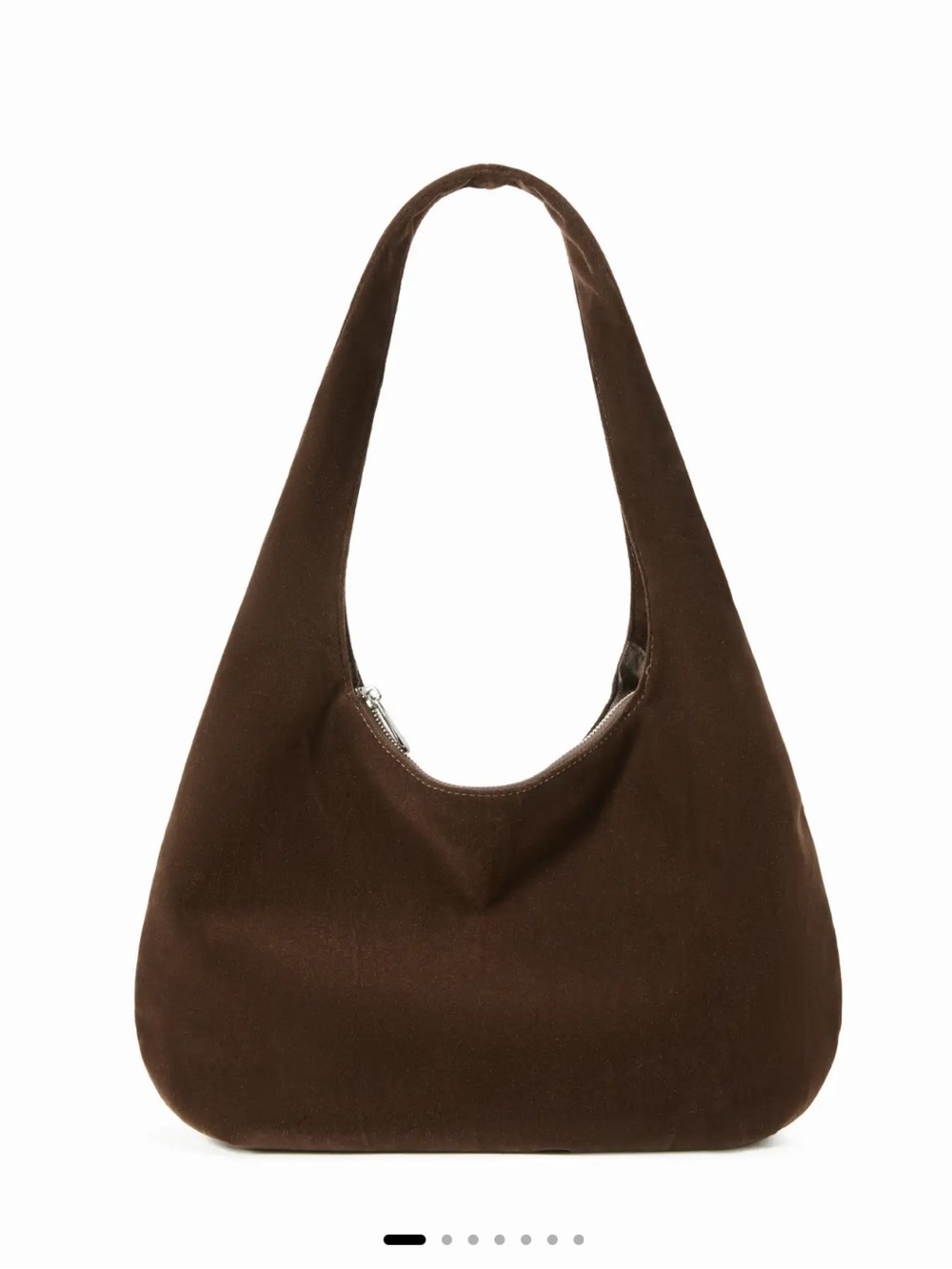 ✨NWT Cider Dark Brown Velvet Suede Hobo Shoulder Bag NWT + Dust Bag